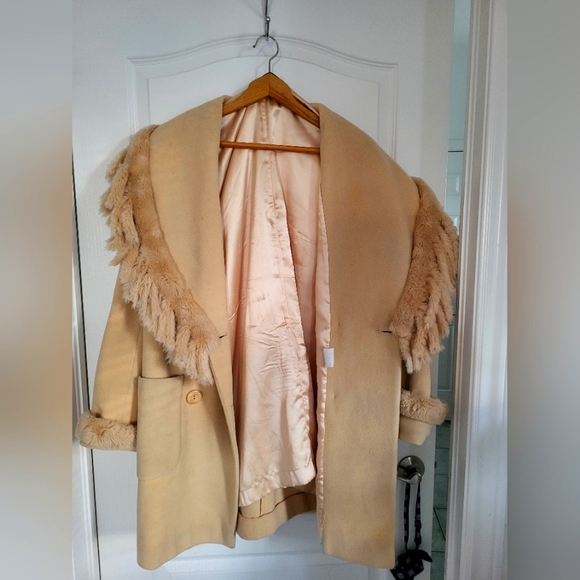 Vintage pre 1950s Raffinati Le Collezioni wool and cashmere coat - Picture 2 of 7